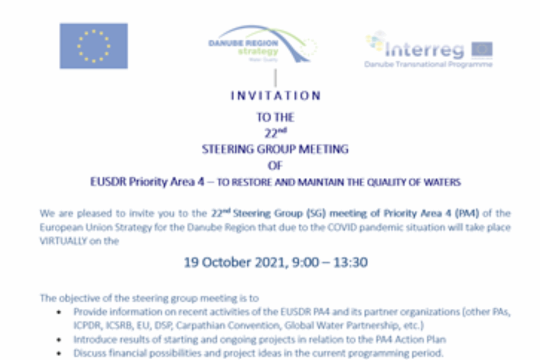 22nd Steering Group meeting held on 19 October 2021