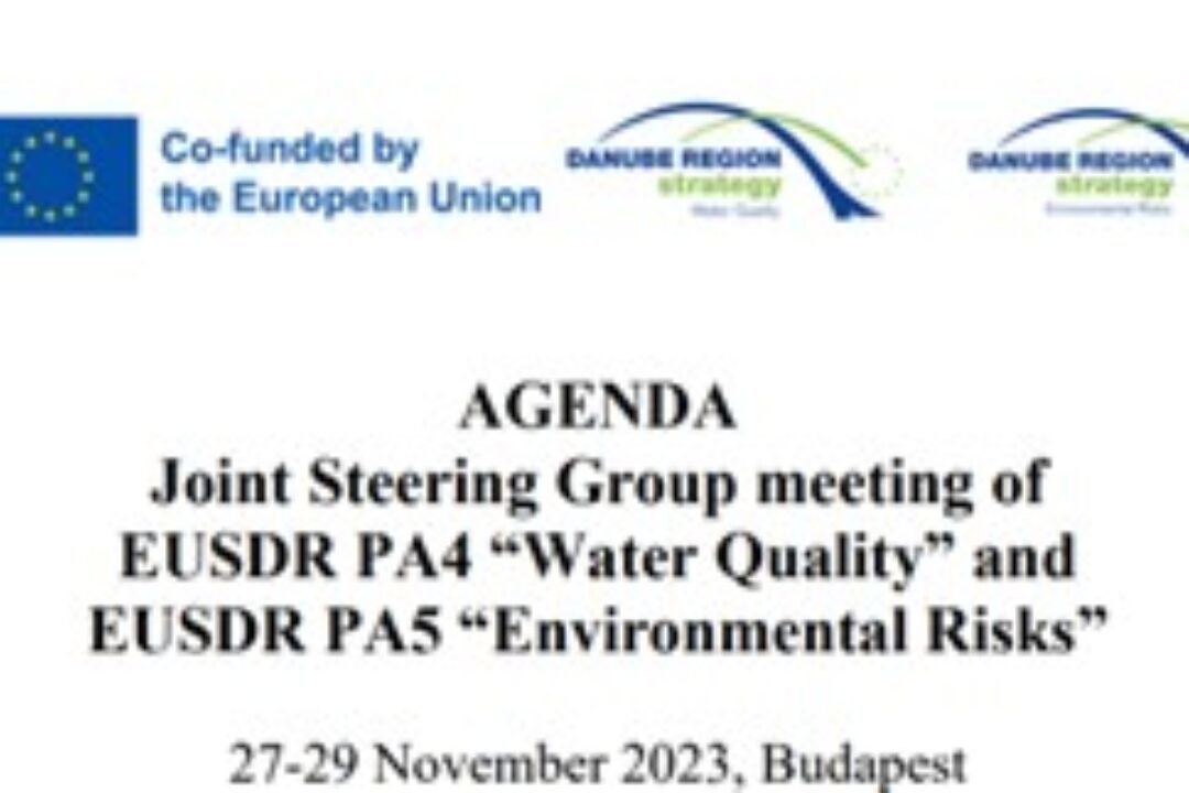 Joint PA4-PA5 SG meeting and Climate Water Conference 27-29 November Budapest