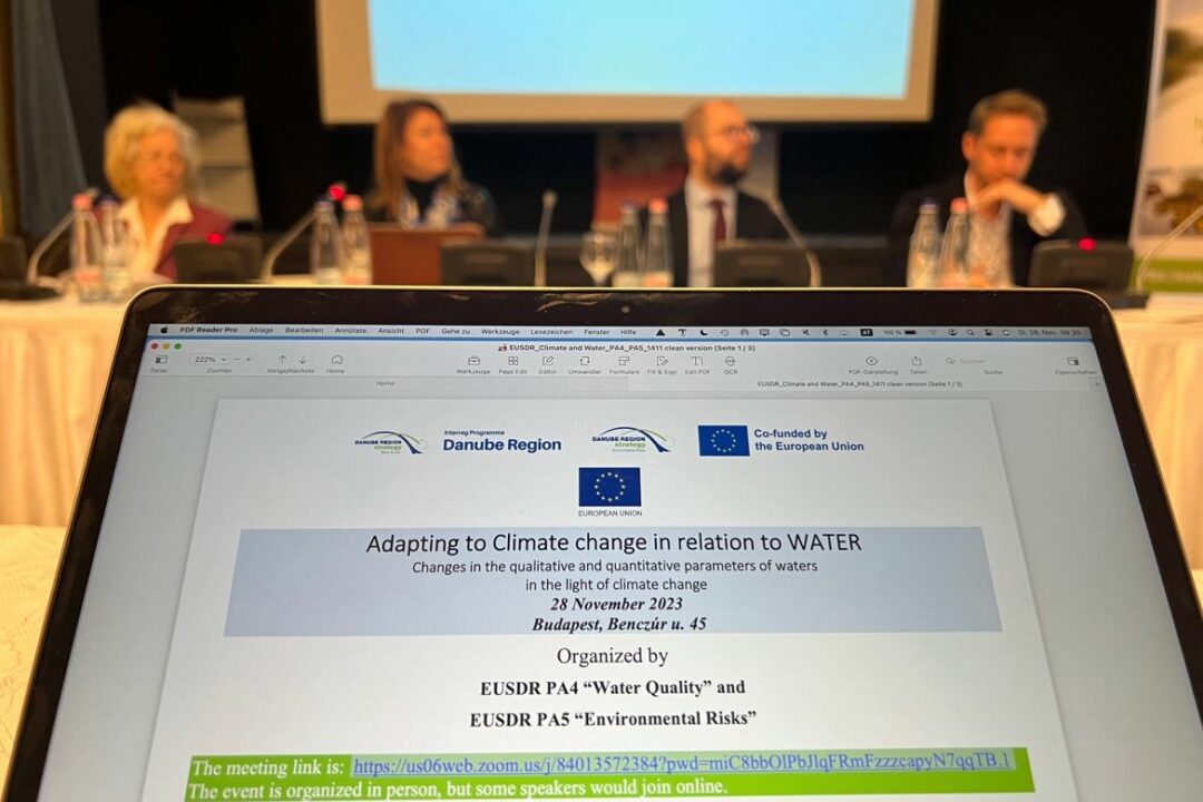 EUSDR Conference on Adapting to Climate change in relation to WATER in Budapest